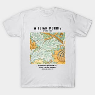 William Morris St James Pattern, Floral Exhibition, Vintage Poster T-Shirt